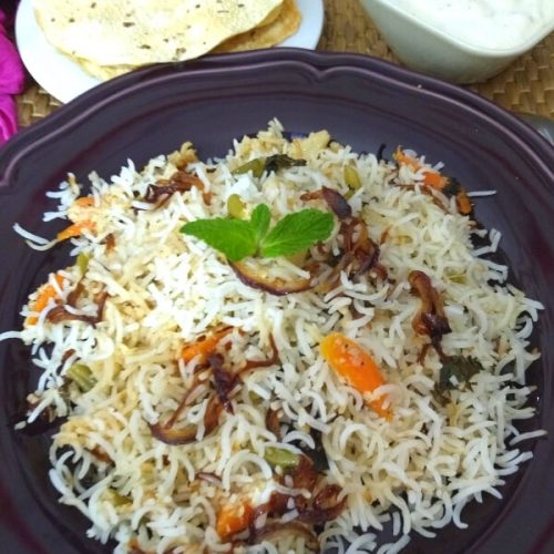 1. Vegetable Biryani